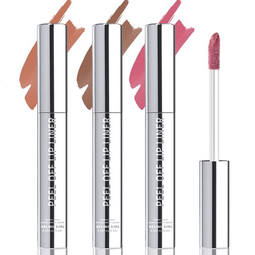 HOSAILY 3 Colors Peel Off Lip Liner Stain Set, Tattoo Magic Color Matte Natural Reveal Lip Stain Lip Tint, Waterproof Long Lasting Highly Pigmented Color Lip Gloss Lipstick Makeup for Women and Girls