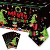 ORNACELE 6PCS Christmas Disposable Tablecloths, 108" x 54" Rectangular Plastic Waterproof Tablecover with Christmas Stocking Gift Wreath, Winter Holiday Themed Party Party Decoration Supplies