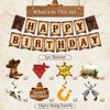 Cowboy Party Decorations, Cowboy Theme Party Decorations Include Western Cowboy Happy Birthday Banners and Hanging Swirls, Cowboy Birthday Decorations Supplies for Boys