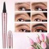 FYeang 3Pcs 4-Tipped Precise Brow Pen, Long-Lasting Natural Fine Stroke Eyebrow Pencil, Natural Fine Stroke Microblading Eyebrow Pencil, 3D Waterproof Microblading Eyebrow Pencil Contouring Pen