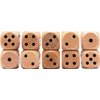 STAHLHAMMERS - 10 Pack Wooden Dice Set - Standard 16mm 6 Sided - Perfect for Board Games and RPGs