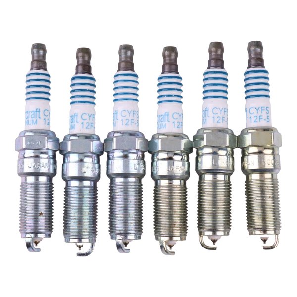 HOLDWELL 6PCS Spark Plug SP520 SP-520 CYFS12F5 CYFS-12F-5 compatible with Ford Edge Explorer Flex 3.5L F-150 3.3L Mustang Transit-150 250 350 3.7L Lincoln Continental MKS MKT MKX MKZ 3.7L