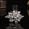 EVAZEN Crystal Wedding Hair Clip Silver Rhinestone Bride Hair Clips Pearl Bridal Hair Accessories for Women and Girls