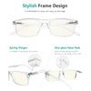 Eyekepper Computer Reading Glasses Blue Light Filter Reader Eyeglasses Blue Glare Blocking Men Women, Transparent