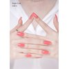 AutyaMee Semi Cured Gel Nail Strips (Bright Coral)-20 PCS Pink Summer Gel Nail Stickers | UV Light Required | Gel Nail Wraps, Salon Quality & Easy to Use