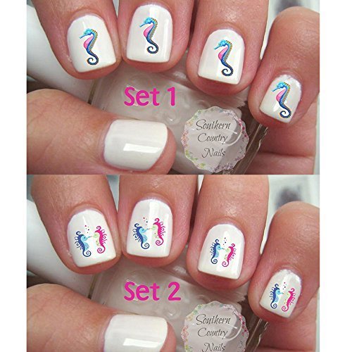 40 Seahorse Nail Art Decals