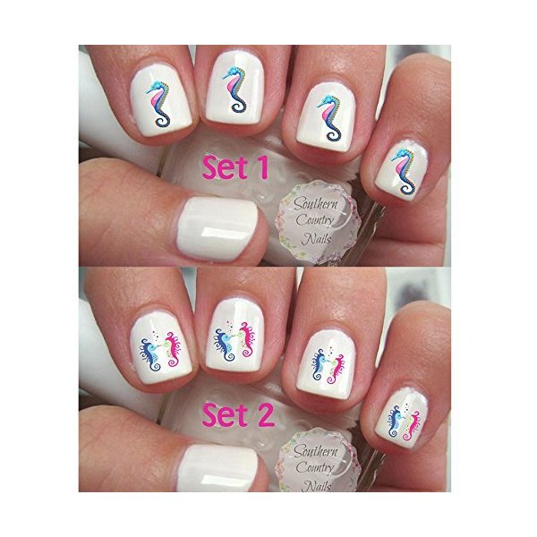 40 Seahorse Nail Art Decals