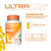 Ultracur Curcumin Complex Supplement - Ultra Bioavailable High Absorption Turmeric Curcumin Supplement for Joint, Muscle & Brain Support - Patented Protisorb for Premium Absorption – 60 Capsules