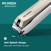 MR.GREEN Nail Clippers Anti Splash Fingernail Cutter Stainless Steel Manicure Tools Nail Scissors Detachable Design Nail Trimmer (Medium)