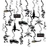 SWAT Theme Hanging Swirl Birthday Party Decors Special Forces Party Dizzy Danglers Military Ceiling Streamers Party Supplies for Children Adults Pretend Play Role Play Party Birthday