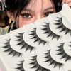 Andy's Orchids Cosplay Manga Lashes, Japanese Anime Eyelashes 3D Thick Fluffy Fake Eyelash Natural Look Eyelashes Little Devil Spiky Eye Lash Extensions 5 Pairs