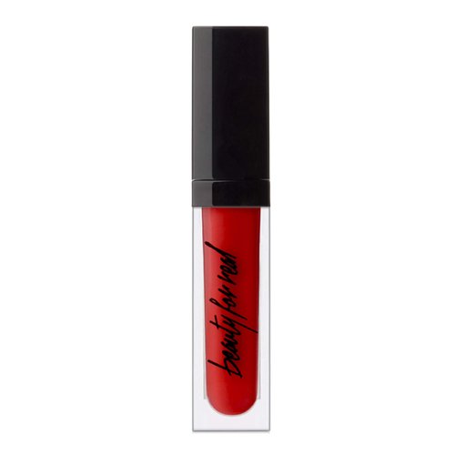Beauty For Real Lip Cream + Color, Really Red - Classic Red - High-Pigment, Long-Wear, Moisturizing Formula - Cupuacu Butter, Organic Neroli & Mandarin Oil - With Mirror & LED Light - 0.15 fl oz