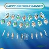 Outus 77 Pcs Gone Fishing Party Decorations Adult Fishing Birthday Party Decoration Include Gone Fishing Happy Birthday Banner Pom Pom Flowers Hanging Swirls Latex Balloons Cupcake Topper