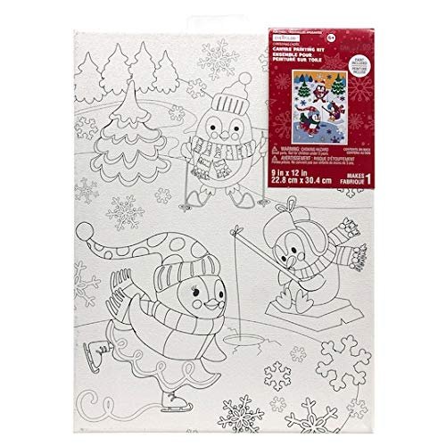 Penguins Canvas Painting Kit