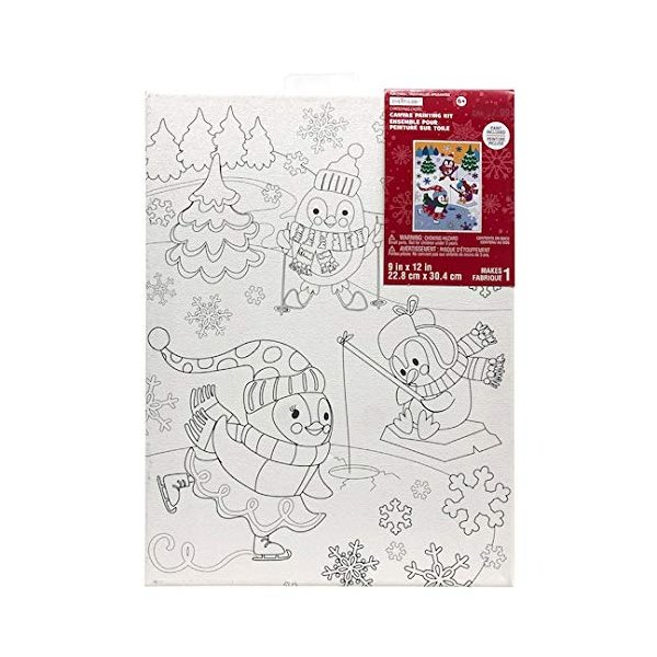 Penguins Canvas Painting Kit