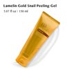 Lamelin Gold Snail Peeling Gel, 24K Gold Face Exfoliator, Natural Gentle Scrubber, Blackhead Remover, Pore & Acne Scar Minimizer, All Skins, 5.07 fl oz Made In Korea