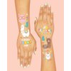 xo, Fetti Llama Temporary Tattoos for Kids - 46 Metallic Designs | Fiesta Animal Birthday Party Decorations, Cactus Desert Party Favors, Llama Arts and Crafts