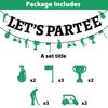 Golf Birthday Banner: Let's Partee Golf Themed Party Decorations Supplies for Golf Happy Birthday Party Adults Kids Baby Shower Hanging Swril Decor