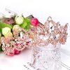 Exacoo Rose Gold Tiara Wedding Tiaras and Crowns for Women Rhinestone Queen Tiara for Women Princess Crown Birthday Tiara Headbands for Wedding Prom Bridal Party Halloween Costume Christmas