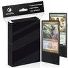 Uniclife 100 Counts Black MTG Card Sleeves Matte Back Trading Card Sleeves Baseball Card Sleeves Standard Sized Deck Card Protectors for Sports Cards Football Cards Game Cards Yugioh Cards, 66 x 91 mm