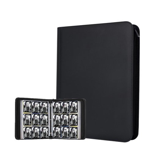 Collectible Trading Card Zipper Album Holder, 9-Pocket,540 Pockets Card 30 Protective Sleevesfor Cards Storage & Organisation Card Binder Case Holder for TCG, Sports Card (Black-540 Pockets)