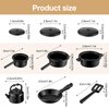 Sumind 20 Pieces Dollhouse Miniature Pots and Pans 1/12 Scale Miniature Metal Stovetop Cookware Mini Dollhouse Kitchen Cookware Dollhouse Decoration Accessories Party Supplies for Pretend Play, Black