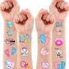 100 PCS Gender Reveal Temporary Tattoos Themed Birthday Party Decorations Favors Supplies Decor Baby Boy Or Girl Pink And Blue Tattoo Stickers Gifts For Game Kids Boys Girls Classroom School Prizes