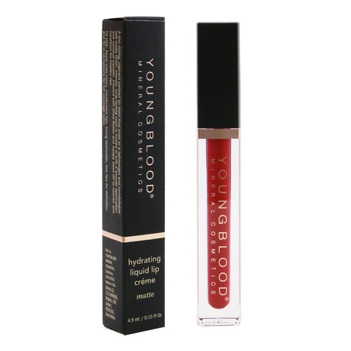 Youngblood Clean Luxury Cosmetics Hydrating Liquid Lip Creme | Soft Velvety Matte Long Lasting Moisturizing Non-Sticky Liquid Lipstick | Vegan, Cruelty Free, Paraben Free, Gluten Free (Iconic)