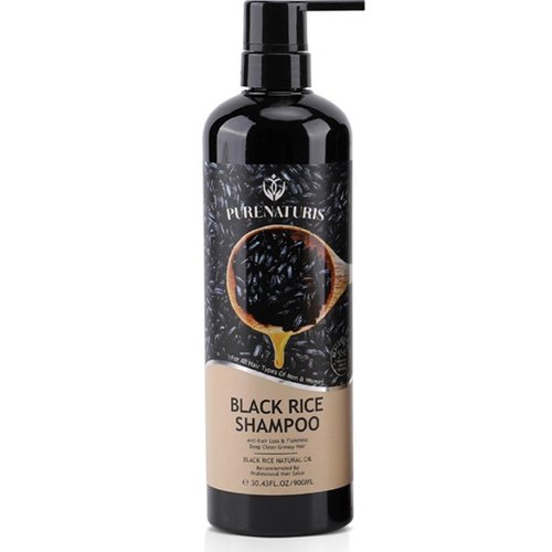 PureNaturis Black Rice Oil Extract Repairing Shampoo – Reduce Hair Fall, Anti-Hair Loss and Repair Formula for Dry and Damaged Hair, Strengthens and Adds Shine, Suitable for All Hair Types, 30.43