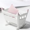 Vaguelly 6pcs Miniature Dollhouse Pillows 1:12 Scale Mini Cushions Tiny House Simulated Pillow Cushions Furniture Model Toy for Sofa Bed Couch Accessory Pink