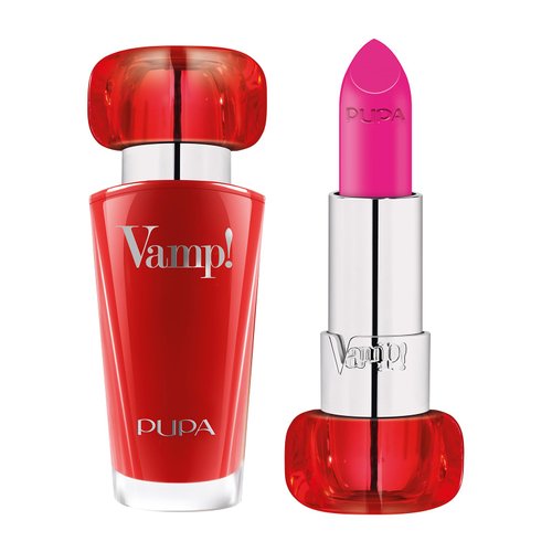 Pupa Milano Holiday Land Vamp Extreme Colour Lipstick, 208 Electric Fuchsia, 0.123 oz - Lipstick for Women - Lip Plumper - Intense Lip Color
