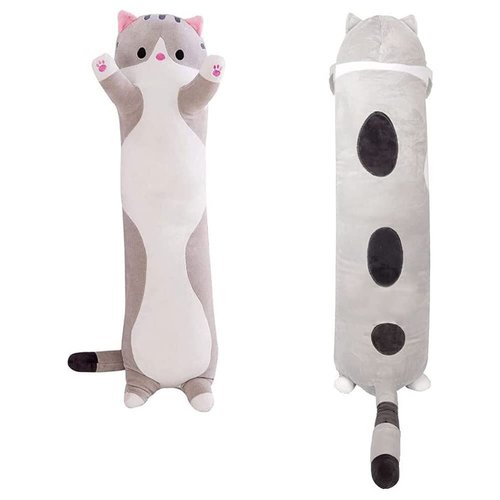 chilsoby Long Cat Plush Pillow, 43.3 Inch Cute Cat Plush Long Body Pillow Stuffed Animals Cat Plushie Soft Plush Cat Doll Gift