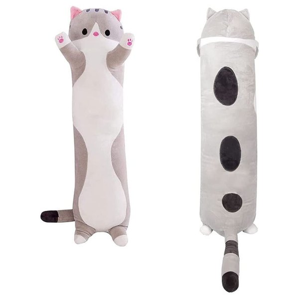 chilsoby Long Cat Plush Pillow, 43.3 Inch Cute Cat Plush Long Body Pillow Stuffed Animals Cat Plushie Soft Plush Cat Doll Gift