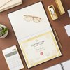 Juvale 50 Sheets Gold Foil Award Certificate Paper 8.5 x 11 for Printing - Blank Cardstock for Graduation, Diploma and Achievement (Ivory)