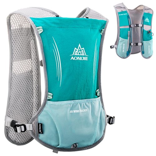 Azarxis Hydration Running Vest Backpack Pack 5L for Women and Men Jogging Trail Race Marathon Cycling Hiking (Mint Blue Backpack Only)