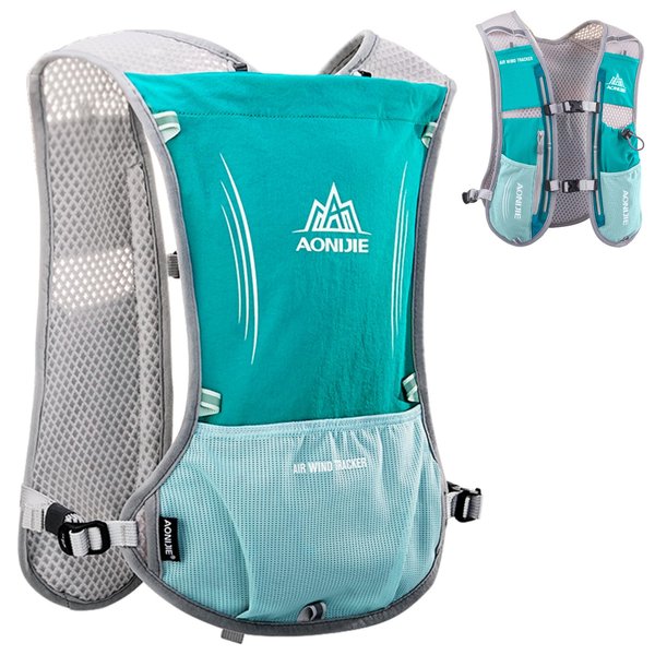 Azarxis Hydration Running Vest Backpack Pack 5L for Women and Men Jogging Trail Race Marathon Cycling Hiking (Mint Blue Backpack Only)