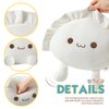 Ditucu Cute Dumpling Plush Pillow Funny Food Soup Stuffed Animals Plushies Toys Soft Hugging Gifts for Kids White 14 inch