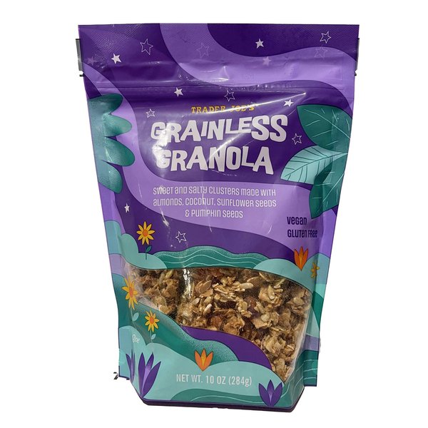Trader Joe's Grainless Granola - Vegan & Gluten Free - Sweet & Salty Clusters Made with Almonds, Coconut, Sunflower & Pumpkin Seeds