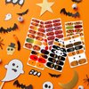 SILPECWEE 6 Sheets Fall and Halloween Nail Polish Stickers Full Nail Wraps Holiday Nail Polish Strips Self Adhesive Gel Nail Strips Fingernail Sticker Nails for Women with Nail File