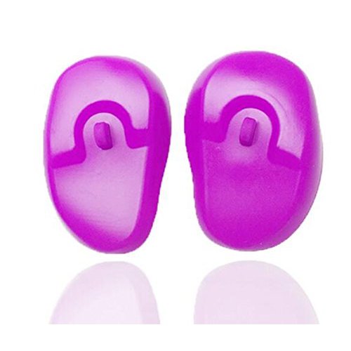 3 Pairs Reusable Silicone Ear Covers Hairdressing Dye Coloring Ear Cover Waterproof Hair Dye Cover Protector for Home Hair Salon (Color Random)