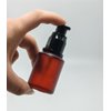 Ericotry 1PCS 30ml 1oz Rose Red Frosted Empty Glass Cosmetic Cream Lotion Pump Bottle with Black Pump Head and Anti-Dust Cap Travel Containers for Beauty Liquid Essential Oil Facial Cream Emulsion