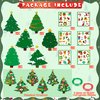 80UncleKimby 60pcs Christmas Crafts for Kids - DIY Xmas Tree Ornaments with Sticker Kits - Set for Holiday Decorations, Party Favors, and Classroom Activities