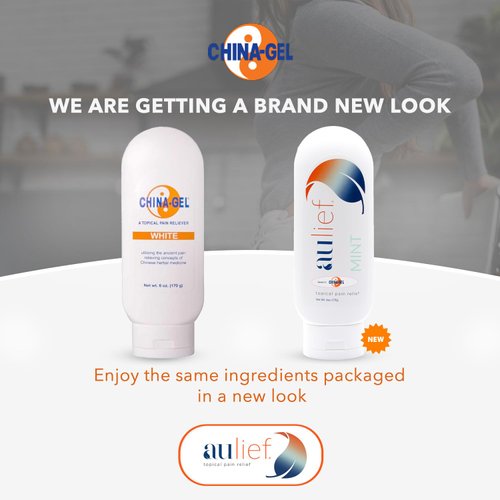 Aulief Topical Pain Reliever Cream by China-Gel - Herbal Therapeutic Massage Cream to Help Sooth Away Muscle and Joint Discomfort, Mint Green, 6 oz Tottle