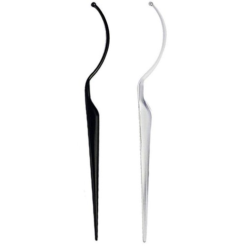 2 Pcs False Eyelash Holder Grafting False Lashes Display Stick Holder for Eyelash Extension Supplies (Black & Clear)