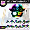 Deekin 60 Pcs Pirate Scratch Mask Craft Kit Rainbow Masks Pirate Scratch Crafts Gift Set Pirate Party Accessories Pirate Scratch Party Favors Art Pirate Party Decorations