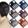 Ainvhh 6 PCS 3Inch Curved Flat Hair Clips, French Concord Flat Hair Claw Matte Finish Hair Styling Accessories, Volume Strong Hold Banana Barrettes Hair Clips for Women