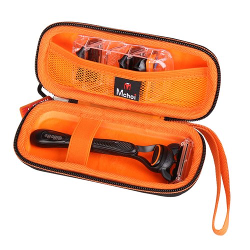 Mchoi Hard Carrying Case Fits for Gillette Fusion5 Men’s Razor & Proglide Shield Men's Razor, Shockproof Waterproof Black Travel Razor Protective Case, Case Only