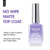 Gellen Matte Top Coat Gel Nail Polish, 18ml Matte No Wipe Top Coat Soak Off Nail Lamp Gel, Seals in Color, Prevent Scratches or Chipping, Long Lasting DIY Home Nail Salon