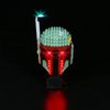 JANWAALY LED Lighting Kit for Lego Boba Fett Helmet 75277 Building Kit - Lights Only - Decoration LED Light Kit Compatible with Lego Without Building Block Model