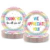 Naozinebi 48PCS Thank You Plates We Appreciate You Party Supplies Appreciation Tableware Thankful Plate Disposable Paper Plate for Teacher Doctor Staff Congratulation Graduate Party Favors 6.7*6.7inch